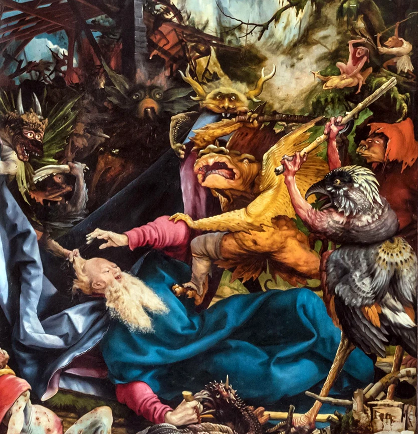 MACIEC GRUNEWALD KUSZENIE ŚW. ANTONIEGO GICLEE WYDRUK NA PŁÓTNIE