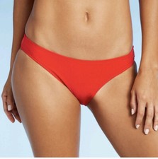 New Juniors Xhilaration swim bikini Bottom Hipster Red New Beach Size Small
