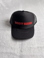 Boot Barn Trucker Black Snapback Hap Cap One Size Fits All *