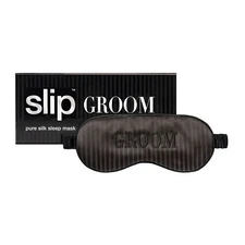 Luxury Silk Sleep Mask for Grooms Adjustable Soft Light Blocking Design