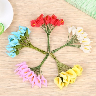  144 stücke Mini PE Calla Lily Simulation Blumen Bouquet Künstliche Blumen für