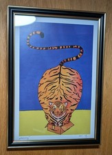 A4 Kunstdruck Tiger Katze Illustration Dekoration Poster Bild Gemälde v.Künstler