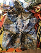 Vintage 90s German Military Army Men  s Goretex Flecktarn Camo Jacket Large READ