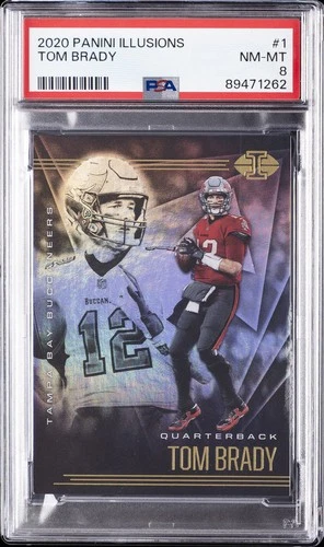 2020 PANINI ILLUSIONS #1 TOM BRADY PSA 8