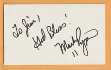 Mark Rypien Washington Redskins AUTO Signed 3x5 Card Washington State Cougars