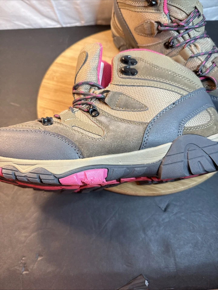 Bota de senderismo Bearpaw Corsica de cuero para mujer - 4390 color topo/rosa - 11 excelente Foto 4 de 4