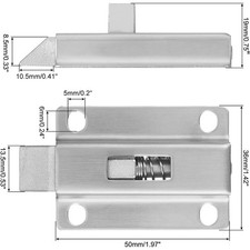 Automatic Spring Latch Door Bolt Latch Easy To Install Stainless Steel