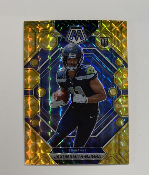2023 Panini Mosaic - Rookies Jaxon Smith-Njigba #331 Reactive Yellow Mosaic...