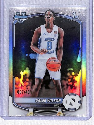 Caleb Wilson 2025-26 Bowman Chrome Prospects Refractor #BCP-83 #/499