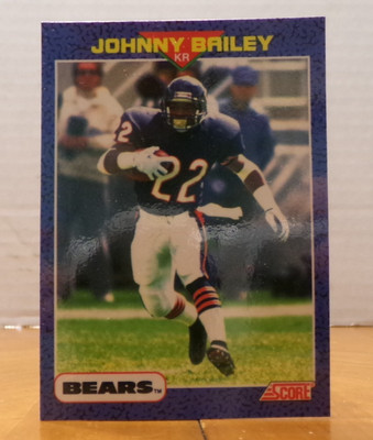 COOL OLDER SCORE YOUNG SUPERSTAR FOOTBALL CARD JOHNNY BAILEY CHICAGO BEARS
