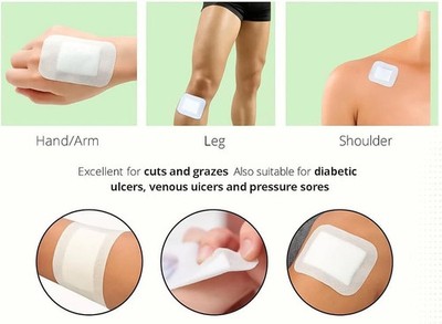  Vlies Wundverband Pads für Verbrennungen & Schnitte Größe 2x3 Zoll (5x7,5 cm) 10 Stück