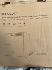 PULUZ 50cm Portable Ring Light Studio Box PD30W Quick Charge Backdrops