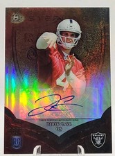 2014 Bowman Sterling -  Derek Carr RC   Auto #BSA-DC Black Refractor #'d 08/50 