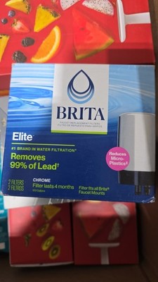 Brita Elite Water Filter Refills (Set of 2), Removes 99% Lead & Micro-Plastics,