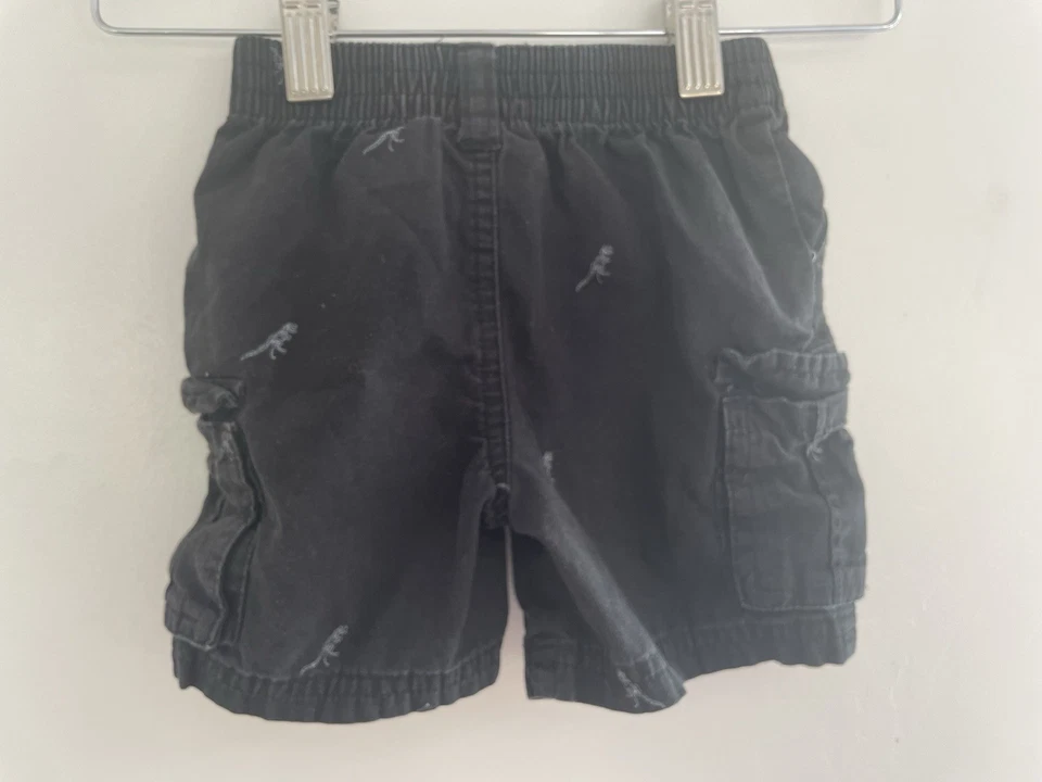 Pantalones Cortos Garanimals Bebé Niño Dinosaurios 100% Algodón Cintura Elástica Negro 18M Foto 4 de 4