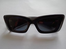 PRADA Women's SPR 13Z Black SUNGLASSES Made in Italy AUTHENTIC