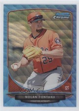 2013 Bowman Chrome Wrapper Redemption Blue Wave Refractor Nolan Fontana 0b0