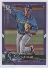 2018 Bowman Draft Chrome Purple Refractor 11/250 Sam Carlson #BDC-175 0b3
