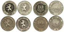 Belgium - 10 Centimes 1862, 1894, 1894, 1894