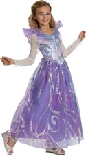 Glinda Deluxe Purple Wicked Movie Witch Fancy Dress Up Halloween Child Costume