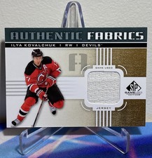 2011-12 Upper Deck SP GAME USED ILYA KOVALCHUK #AF-IK AUTHENTIC FABRICS JERSEY