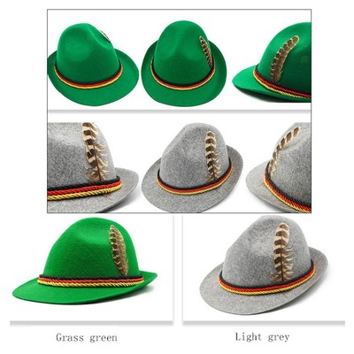 Leichter Panama Derby Fedora Oktoberfest Winter Filzhut für