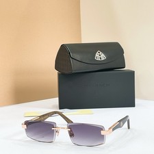 MAYBACH The Artist II Sunglasses Gold Black Frame Purple Lens 58-16-140 New
