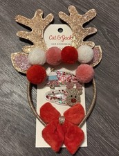Cat  Jack Christmas Hair Accessories Kits Headband  Clips  Bows