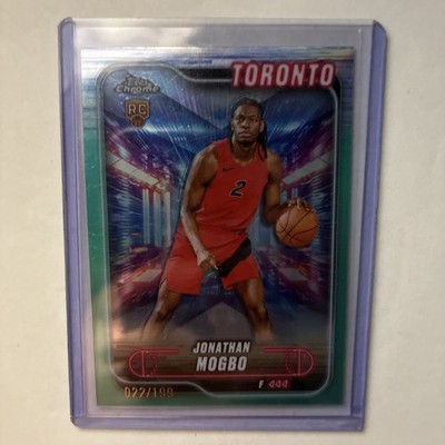 2024-25 Topps Chrome - Jonathan Mogbo #194 Aqua Refractor /199 (RC)