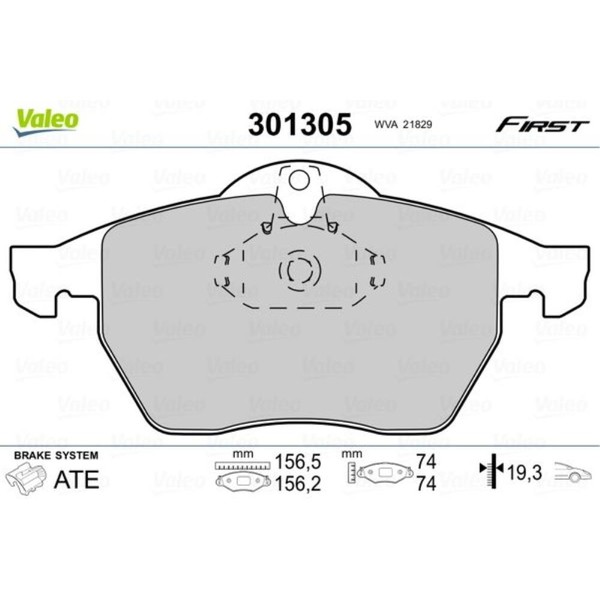 Valeo BremsbeläGe Bremsbelegsatz Vorne FüR Opel Vectra B Saab 900 II 9-3-image