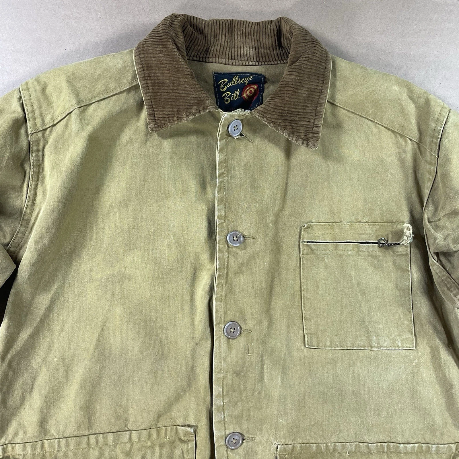 Vtg 60s Bullseye Bill Hunting Jacket Tan Duck Canvas - Mens L - like carhartt - product detail image 3