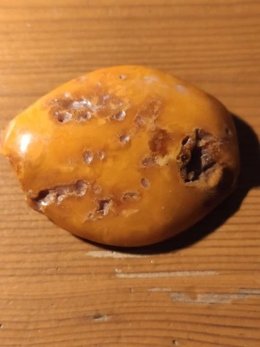 NATURAL OLD ANTIQUE BALTIC AMBER BROOCH 15.3 gr