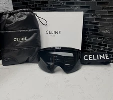 Celine Ski Black Goggles Luxury Performance, Oversized Frame Black