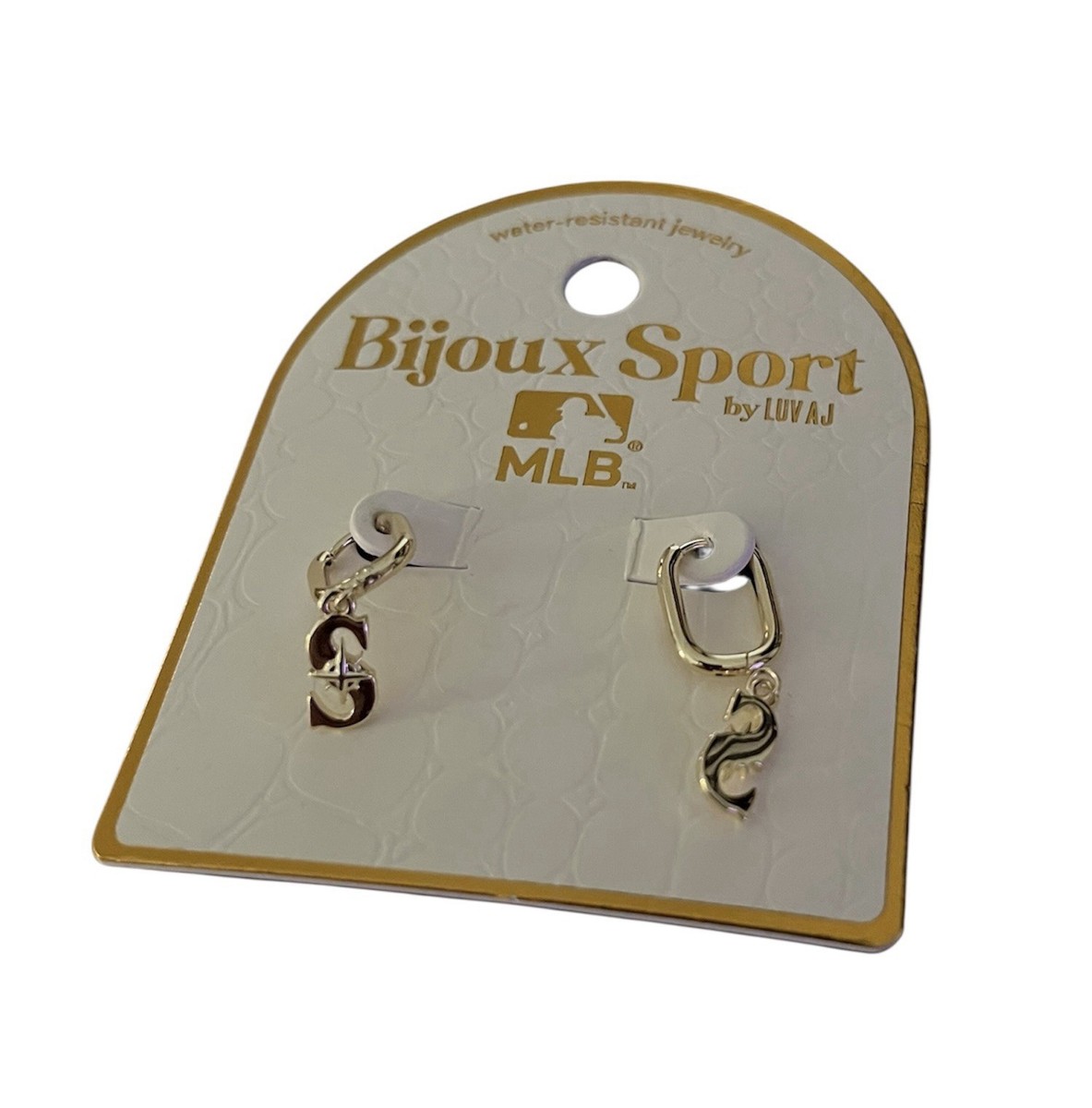 Seattle Mariners Gold Plated Logo Earrings Bijoux Sport by Luv Aj