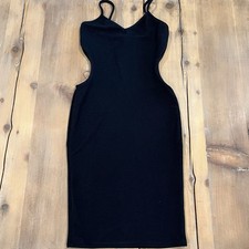 Hearts & Hips Hourglass Black Bodycon Cut Out Sides Dress Size Medium