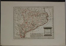 CATALONIA SPAIN 1789 VON REILLY UNUSUAL ANTIQUE ORIGINAL COPPER ENGRAVED MAP