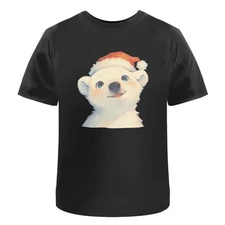 'Cute Christmas Polar Bear' Unisex T-Shirt -  100% Cotton (S-XXL) (TA058940)