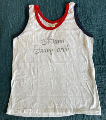 VTG 70's 1970s ringer tank top, women s, small, a few small stains