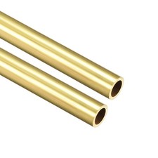 2x 300mm Length 10mm OD 1mm Wall Thick Brass Round Tube Industrial Pipe Tubing