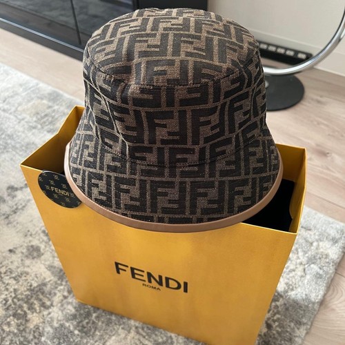 FENDI Hat FF Jacquard Fabric Bucket Hat
