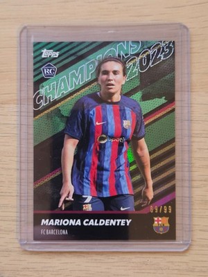Topps Barcelona Women's Champions Team Set 2023 Mariona Caldentey 69/99 Rookie