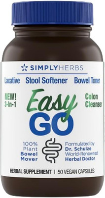 Simply Herbs Easy Go Bowel Mover - Adult Cleansing Supplement for Colon Health S