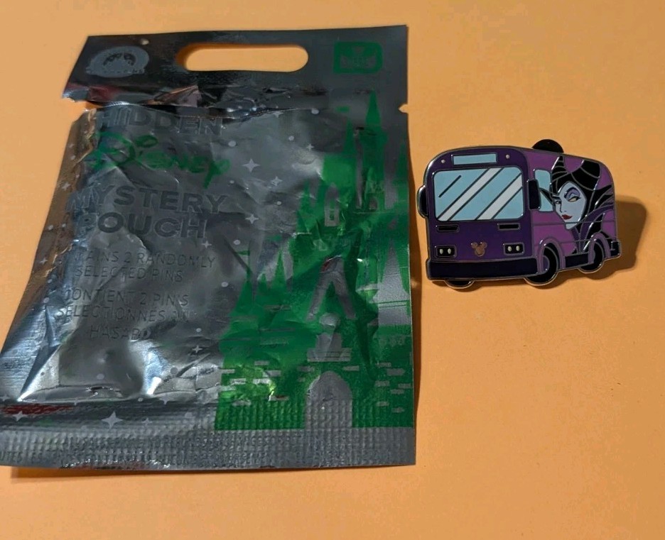Disney Parks 2026 Hidden Mickey Wave A Maleficent Bus Chaser Pin