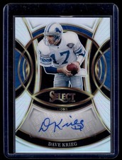 2025 Panini Select Signatures Prizm Dave Krieg Detroit Lions #SP-DKG