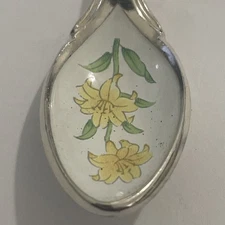 Decorative Flower Flowers Vintage Souvenir Spoon Collectible