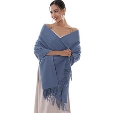 Winter Scarfs for Women Pashmina Shawls Wraps for Evening Dresses Large Blue