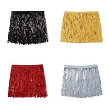 Beach Sequins Tassels Hip Scarf Skirts Party Belly Dance Costume for Women