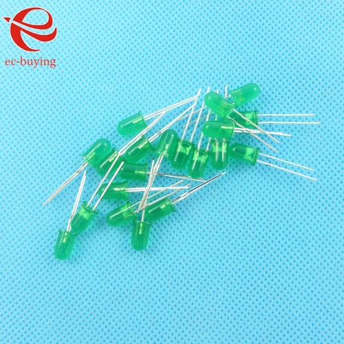 10pcs F5 5mm LED, Emerald-Green Diffused, Round Light-Emitting Diodes - Bild 7 von 7