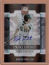 Brock Holt 2009 Donruss Elite Extra Edition Auto #071 / 619