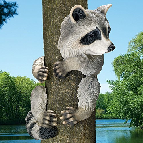 Squirrel Tree Hugger Statue Bird Feeder Animal Sculpture Outdoor